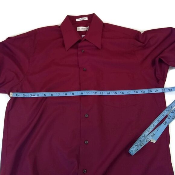 Van Heusen Poplin Wrinkle Free Men's Button Down Dress Shirt Long Sleeve  Lg /16 - Picture 7 of 8